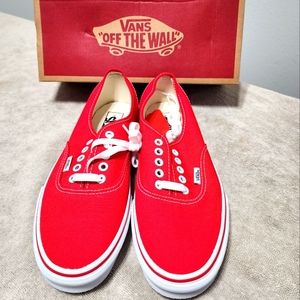 vans , size 9, red and white